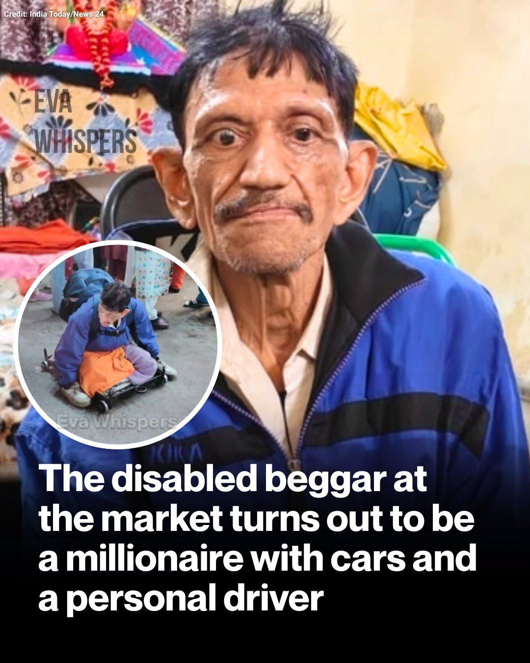 Disabled Beggar Turns Out to Be a Millionaire with Cars and a Personal Driver