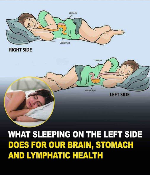 Sleeping on your left side can improve digestion, support heart health, reduce acid reflux, enhance lymphatic drainage, and promote better circulation. This simple change in sleep position may positively affect overall wellness, comfort, and restorative rest.