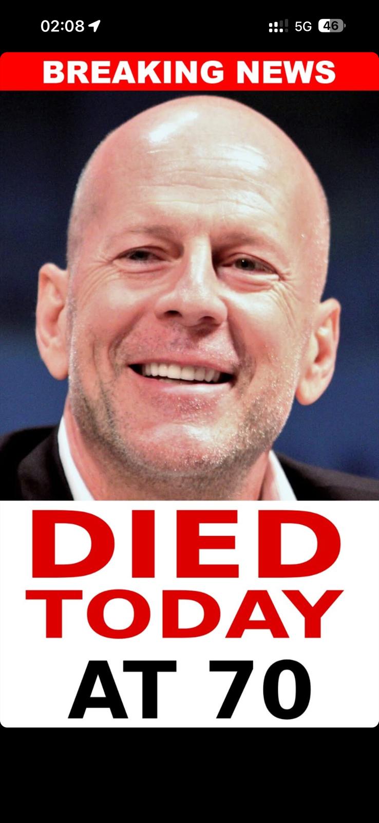 BRUCE WILLS TRAGIC NEWS