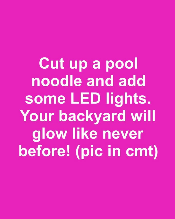 Transform a Simple Pool Noodle into a Glowing Backyard Decoration