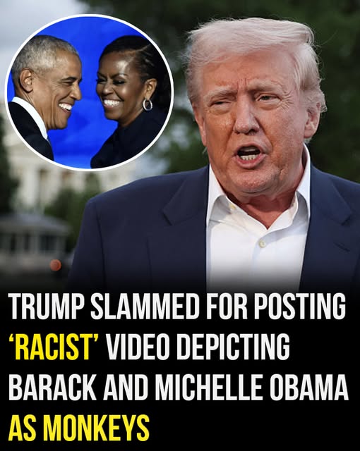 Trump slammed for posting ‘raci5t’ video depicting Barack and Michelle Obama as monkeys