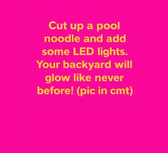 Transforming a Simple Pool N00dle into a Glowing Backyard Feature That Reimagines Outdoor Living Through Light
