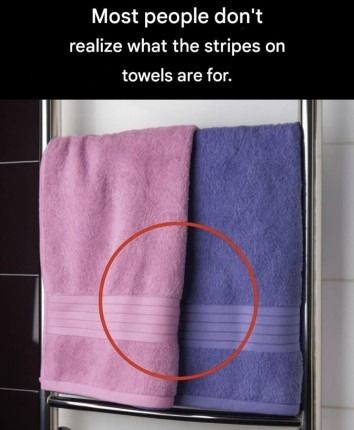 Those Stripes on Towels Have a Real Use… That You Might Not Have Known About