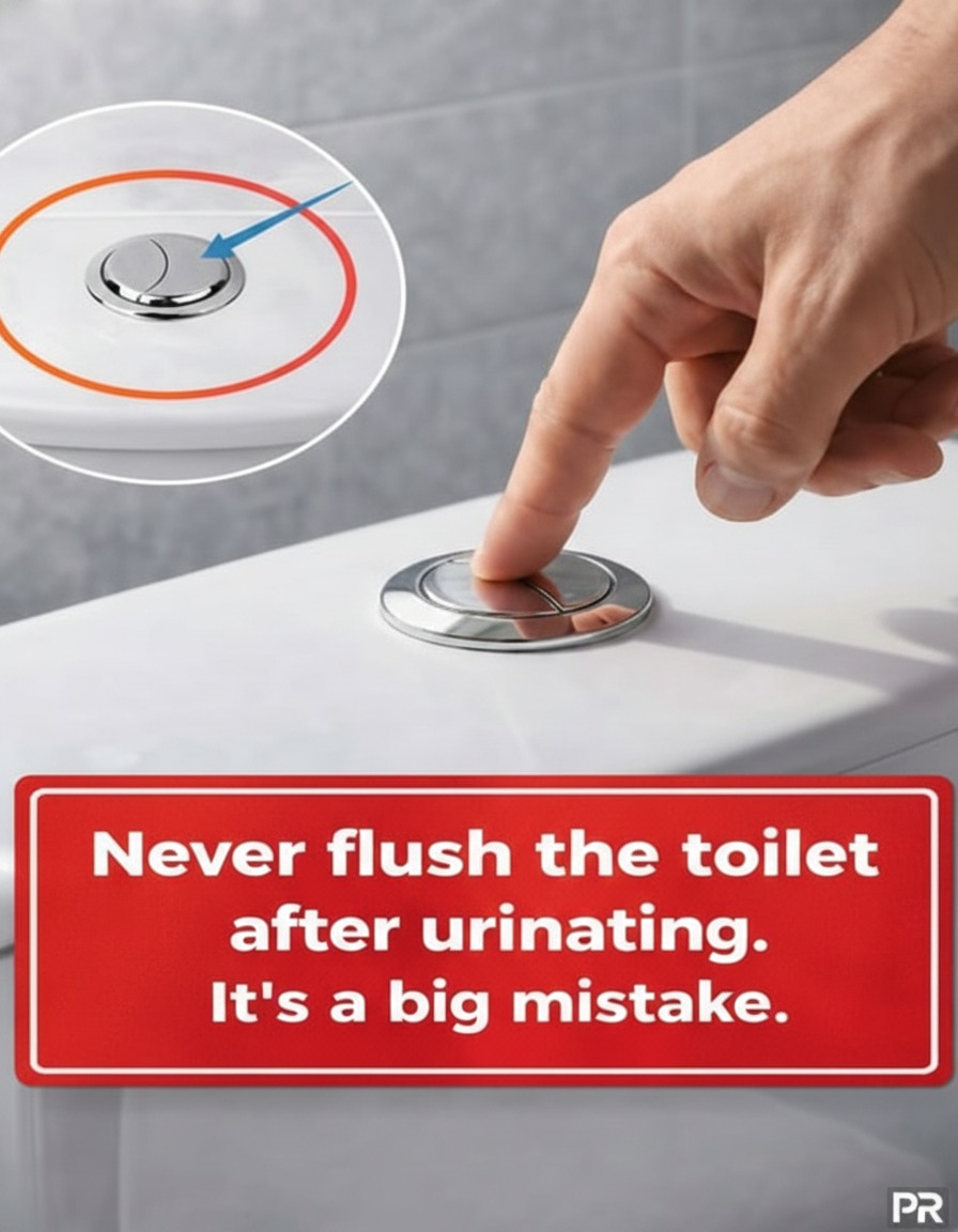 Never Flush the Toilet After Urinating?
