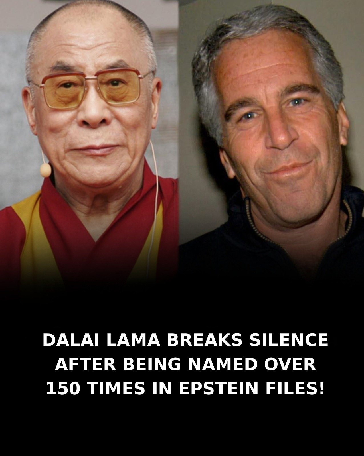 Dalai Lama speaks out after his name appears in Epstein files