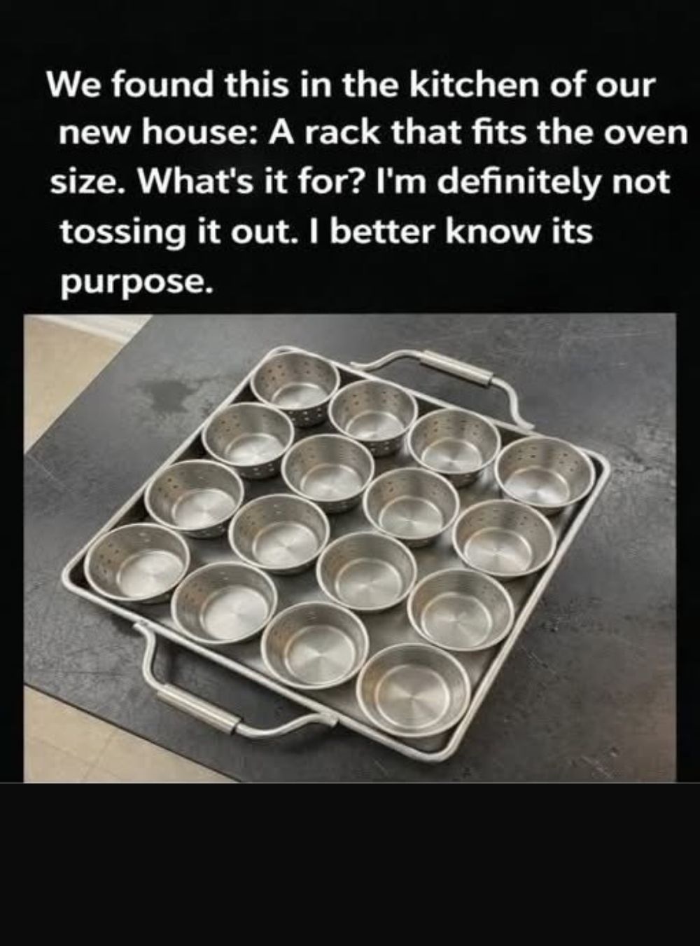 Found in the Kitchen of Our New House: A Rack the Size of a Standard Oven — What Is It?