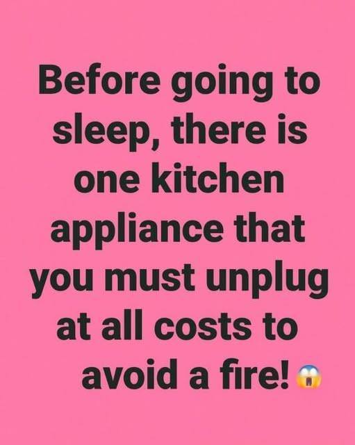 A Common Kitchen Safety Tip Many People Forget Overnight