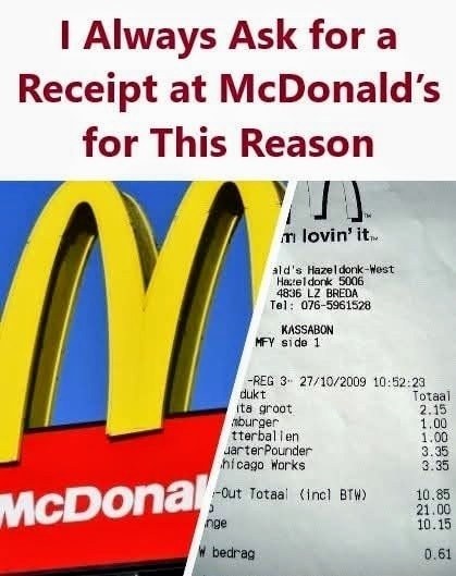 Why You Should ALWAYS Ask for a Receipt at McDonald’s