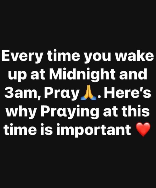 If You Wake at 1AM or 3AM, Don’t Panic—Pray.