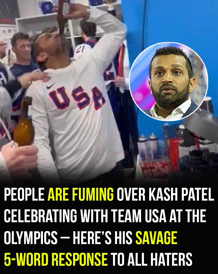People are fuming over Kash Patel celebrating with Team USA at the Olympics